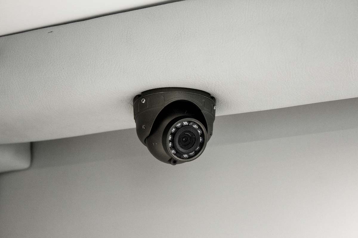 Surveillance camera roof mounted